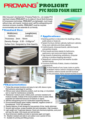 PVC rigid sheet supplier, PVC rigid sheet, PROLIGHT / PVC RIGID FOAM SHEET / CELUKA SHEET